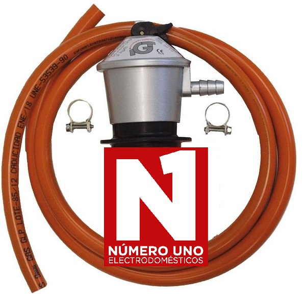 Regulador de gas butano HVG, tubo manguera 0,8 metros, abrazaderas – Venta  de electrodomésticos – Electrodomésticos n1